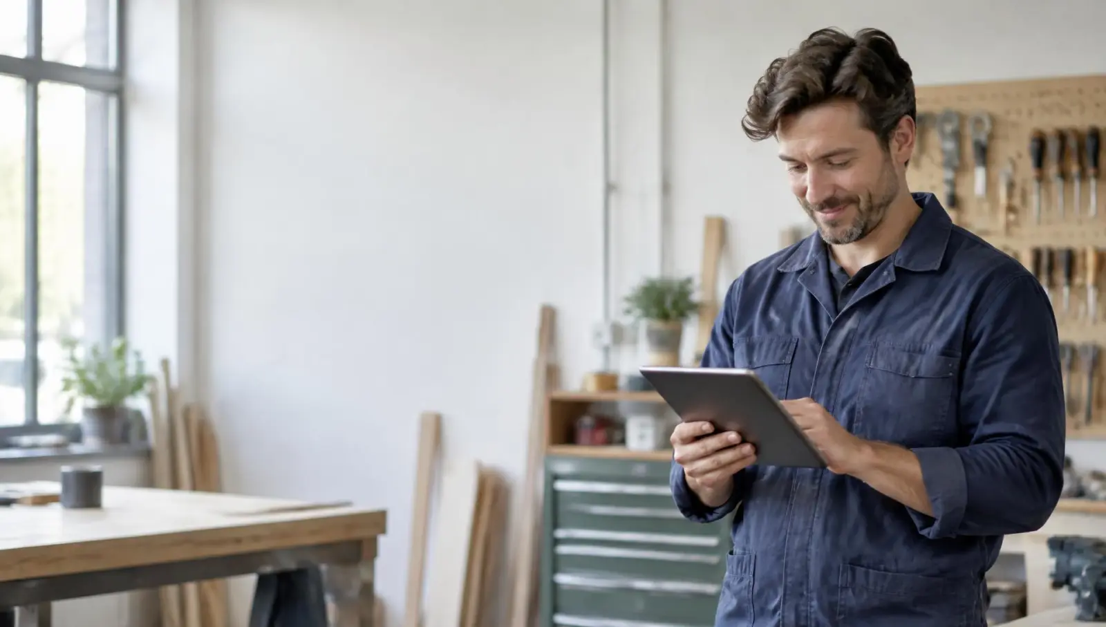 Handwerker bei der Arbeit in einer Werkstatt